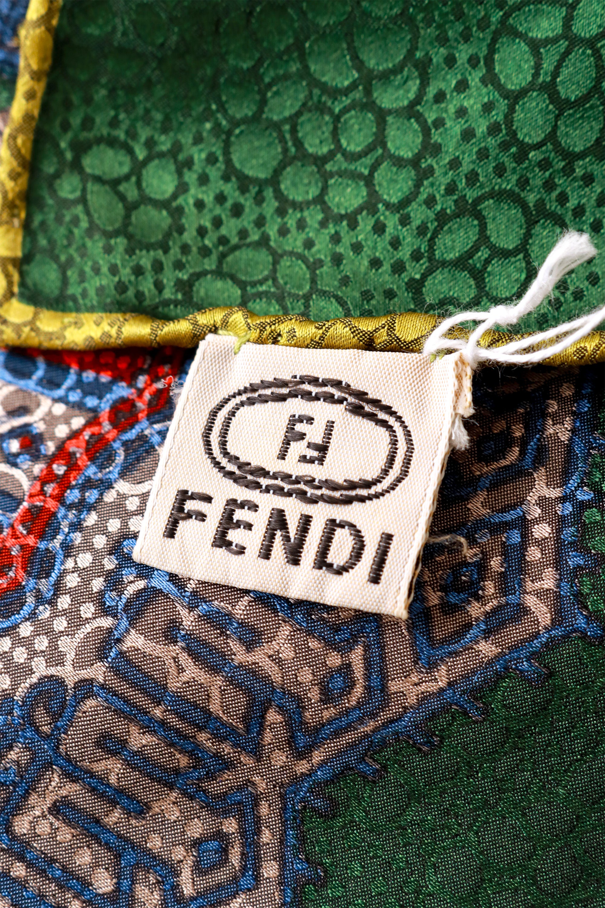 floral print silk scarf by Fendi label @ Recess LA
