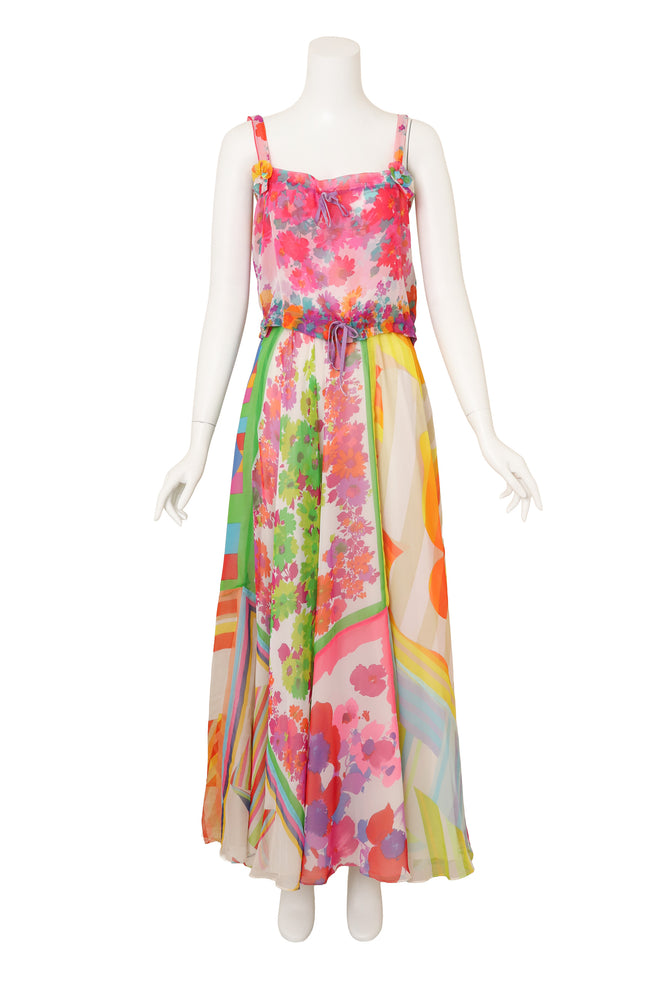Vintage La Vetta Floral Skirt, Top  on mannequin @ Recess LA