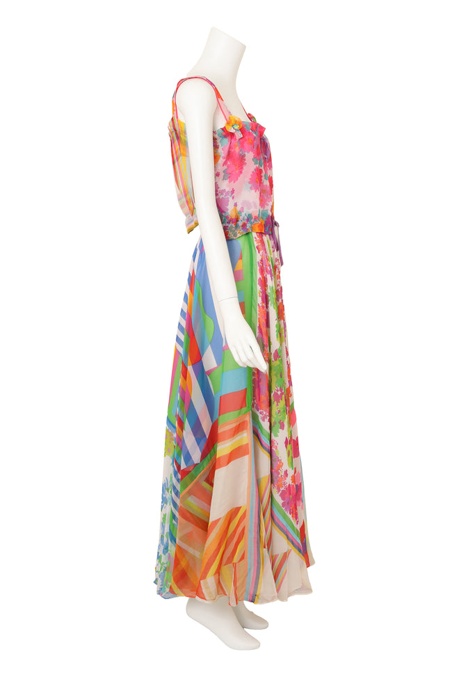 Vintage La Vetta Floral Skirt, Top Set on mannequin side @ Recess LA