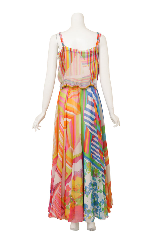 Vintage La Vetta Floral Skirt, Top Set on mannequin back @ Recess LA