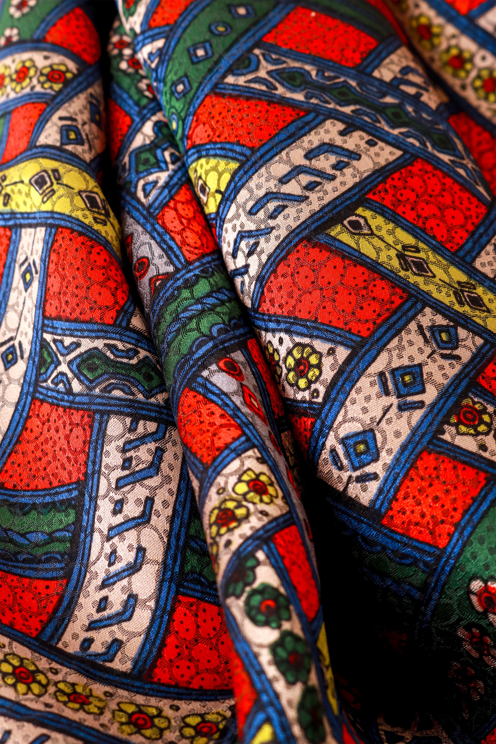 floral print silk scarf by Fendi close @ Recess LA