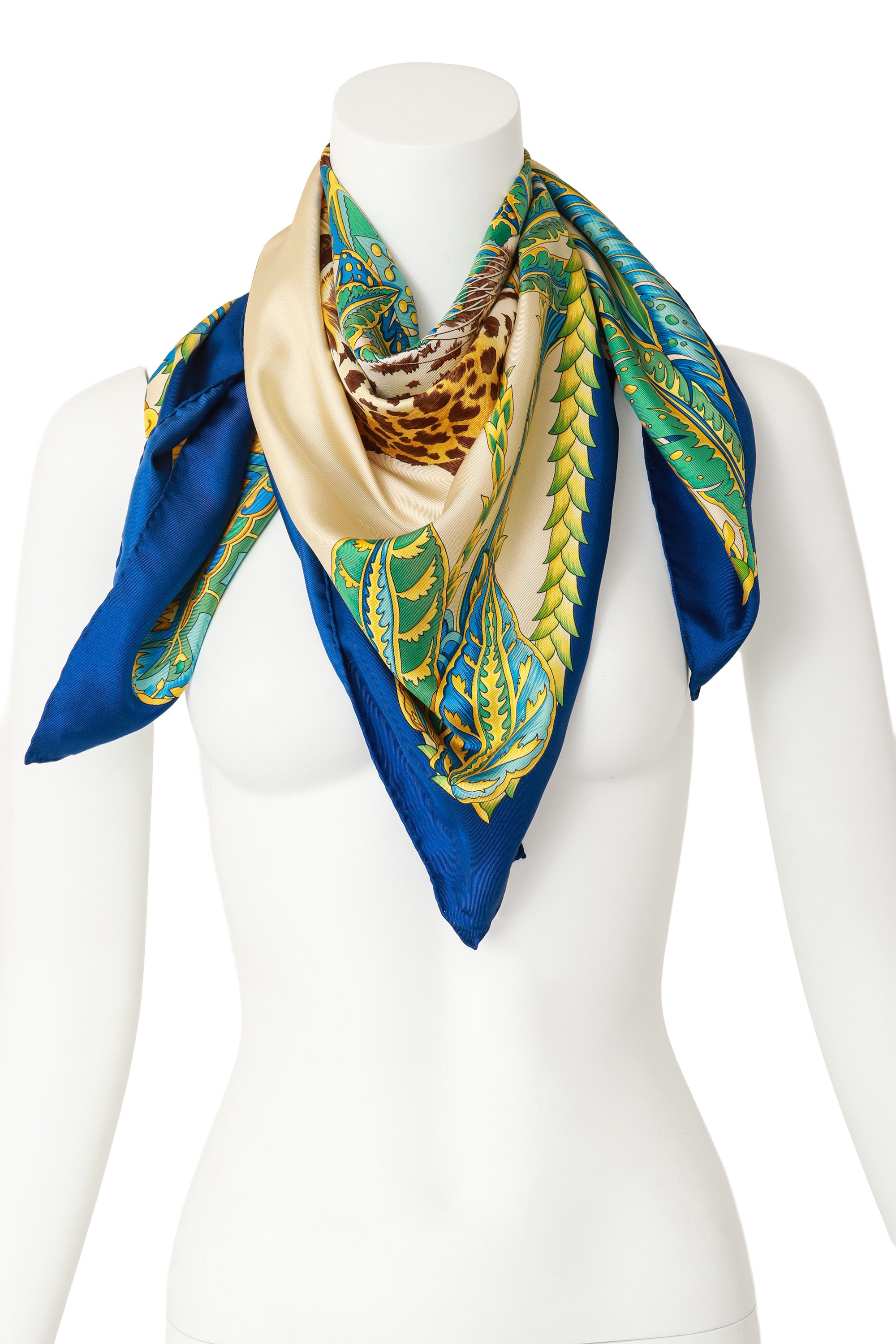 leopard printed scarf by Ferragamo on mannequin @ Recess LA