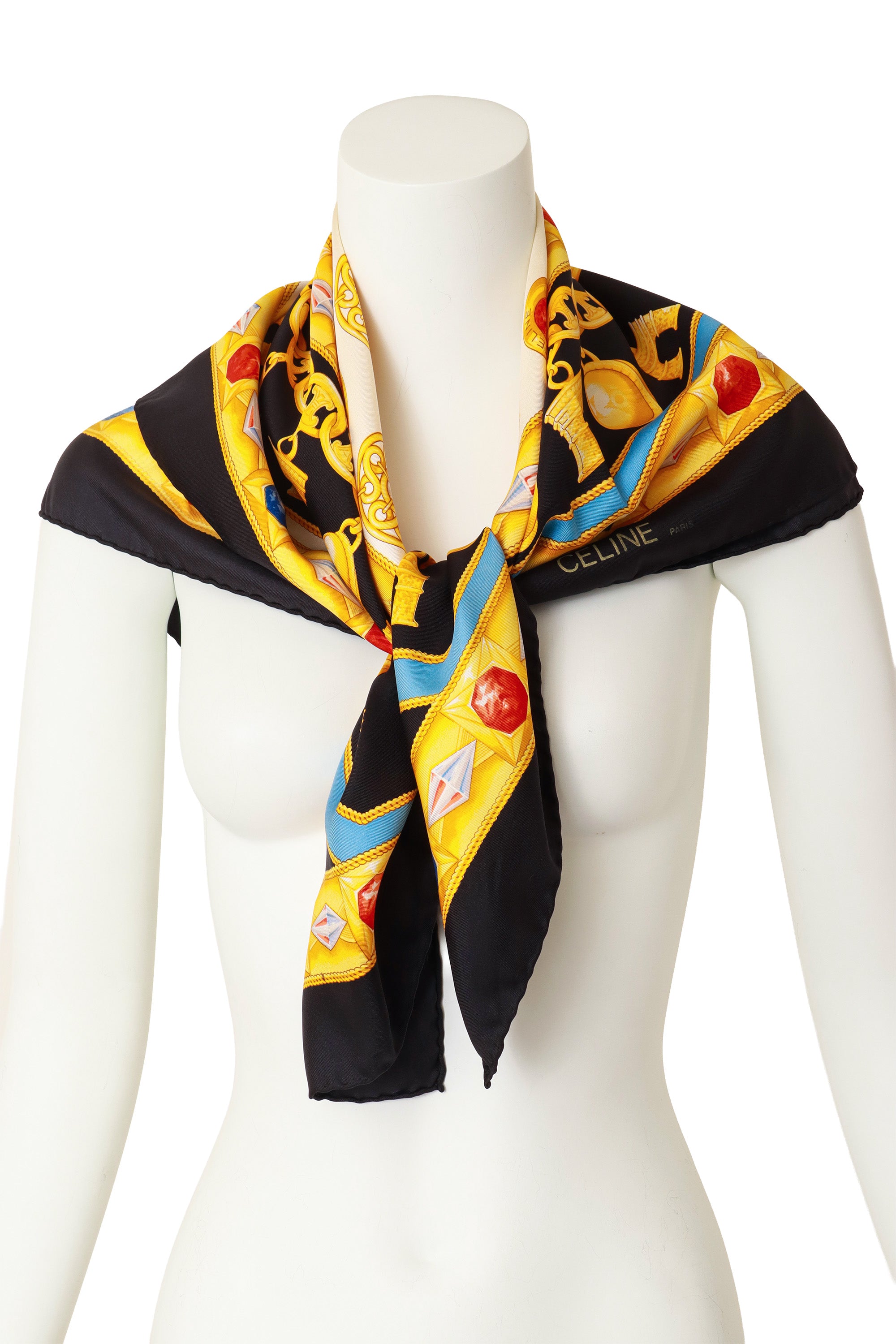 Charm Gem Scarf by Celine on mannequin shoulders @ Recess LA