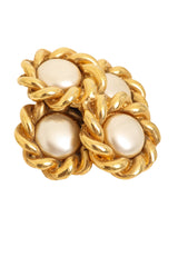 Vintage Jacky de G Pearl Rope Cross Brooch close @ Recess LA