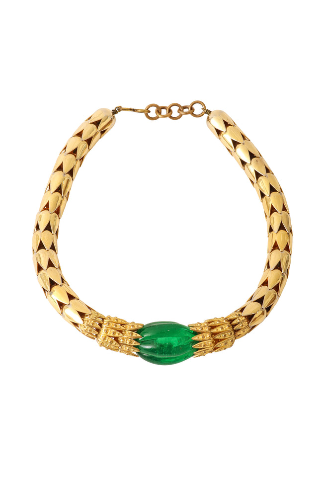 Scale Chain Cabochon Collar @ Recess LA