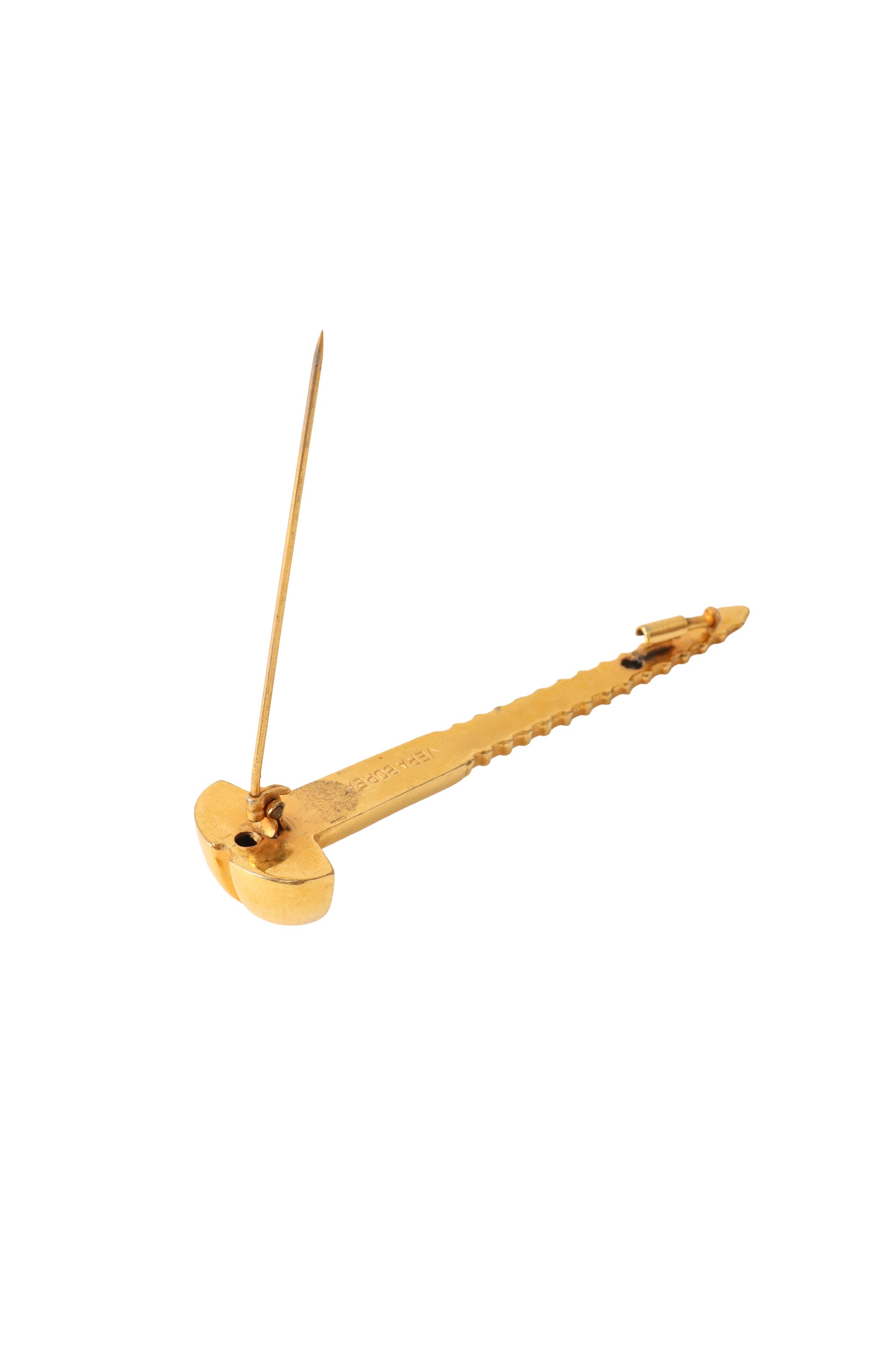 Flathead Screw Brooch by Vera Borea pin open @ Recess LA