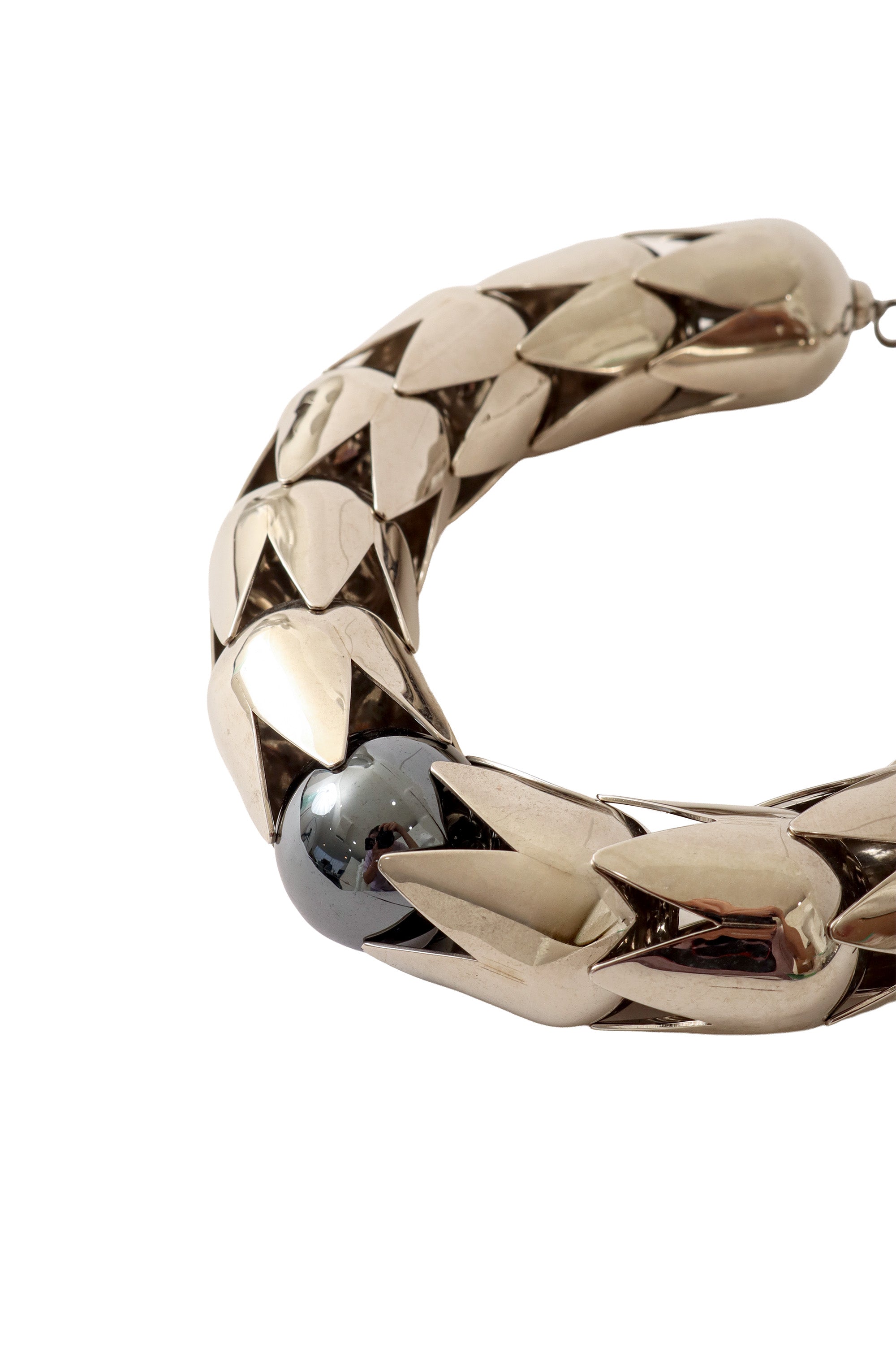 Chrome Armor Link Bracelet close @ Recess LA