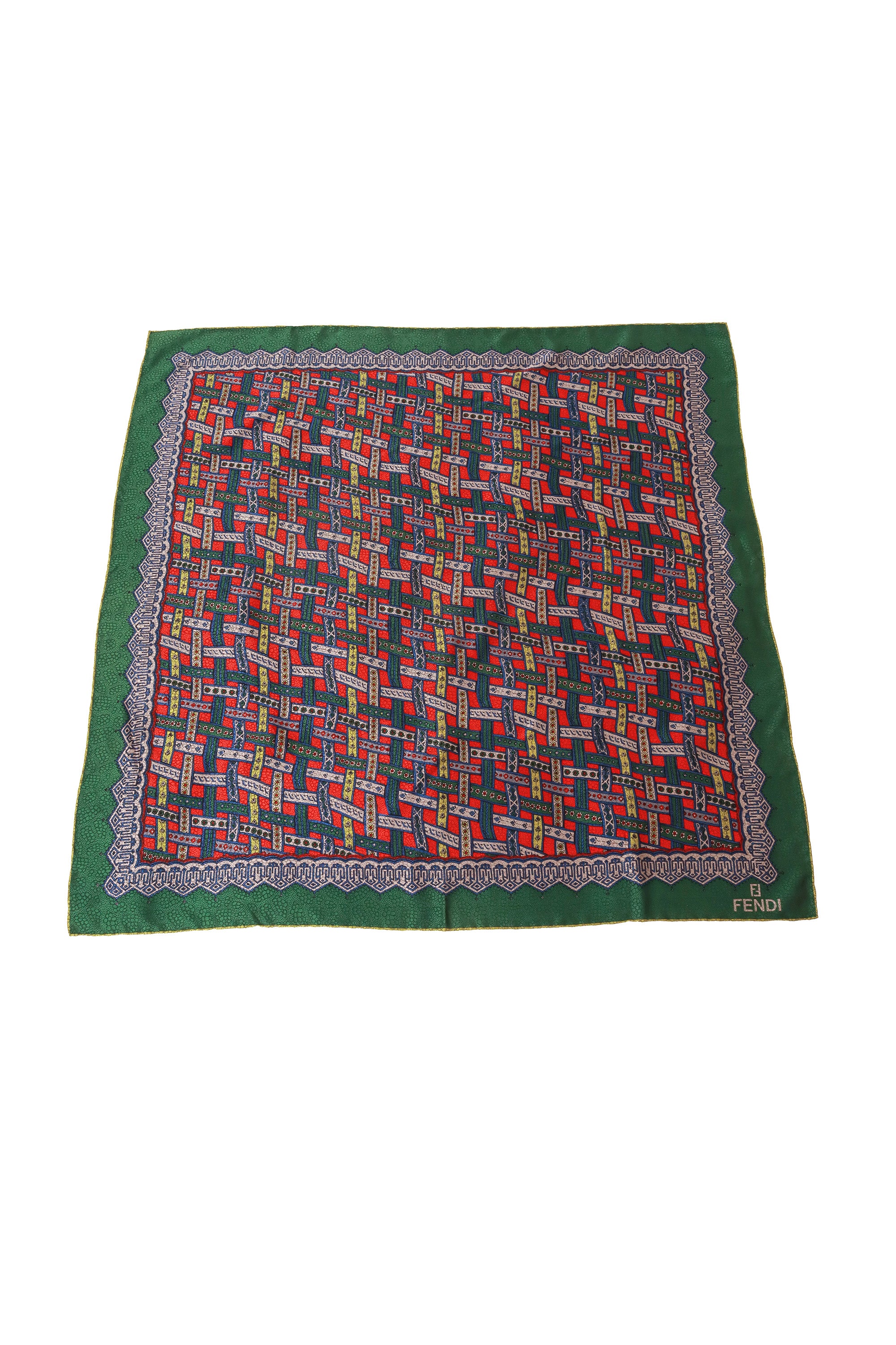 floral print silk scarf by Fendi flat @ Recess LA