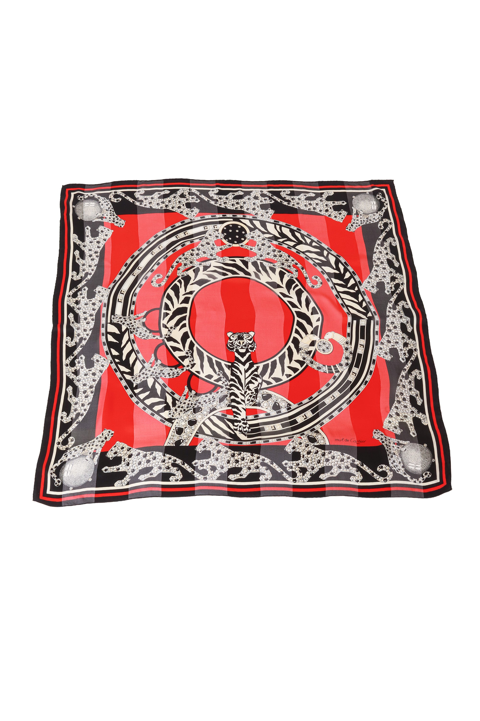 Leopard diamond scarf by Cartier flat @ Recess LA