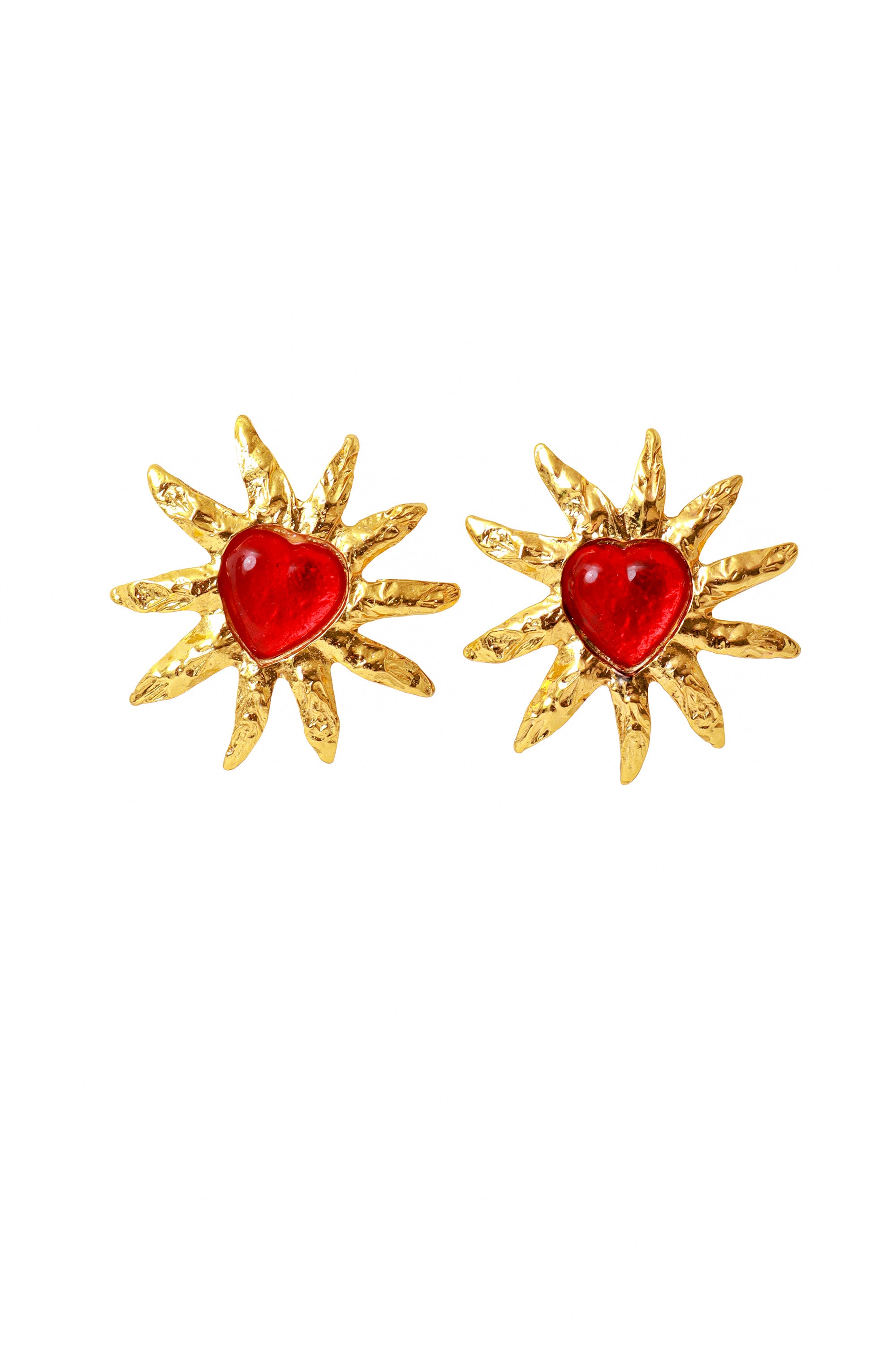 Heart Sunburst Earrings