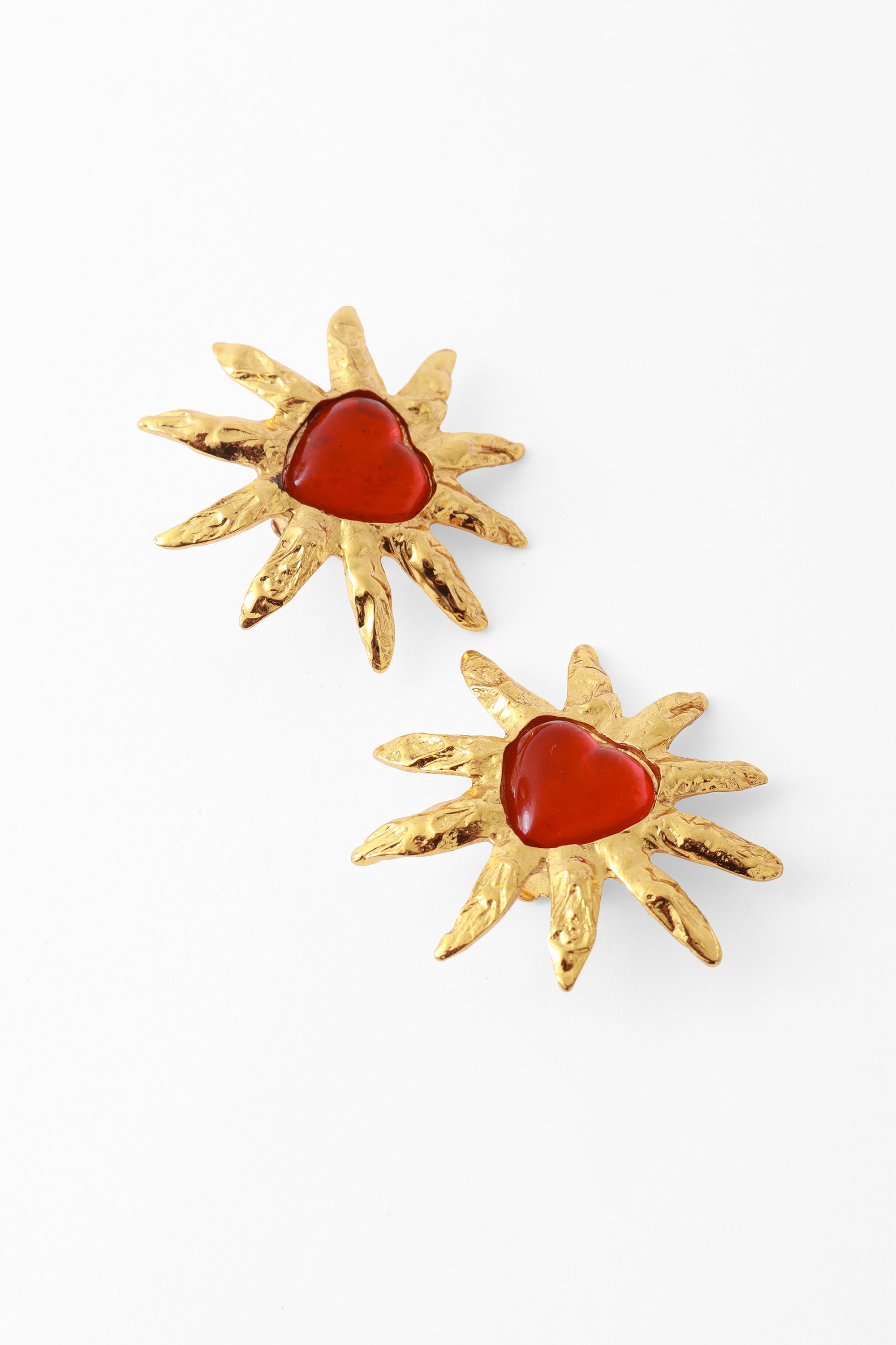 Heart Sunburst Earrings