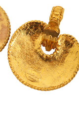 Vintage Sonia Rykiel Textured Scallop Drop Earrings signature @ Recess LA