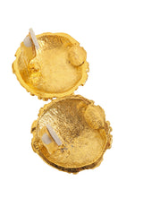 Vintage Sonia Rykiel Crystal Dome Button Earrings signature @ Recess LA