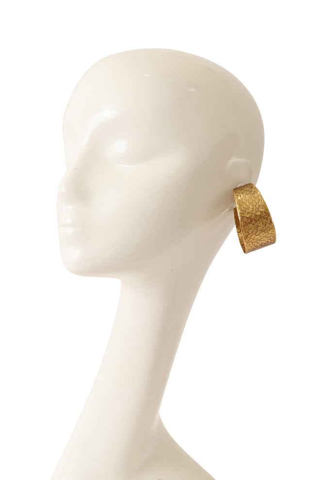 Hoop earrings by Premier Etage Paris on mannequin @ Recess LA 