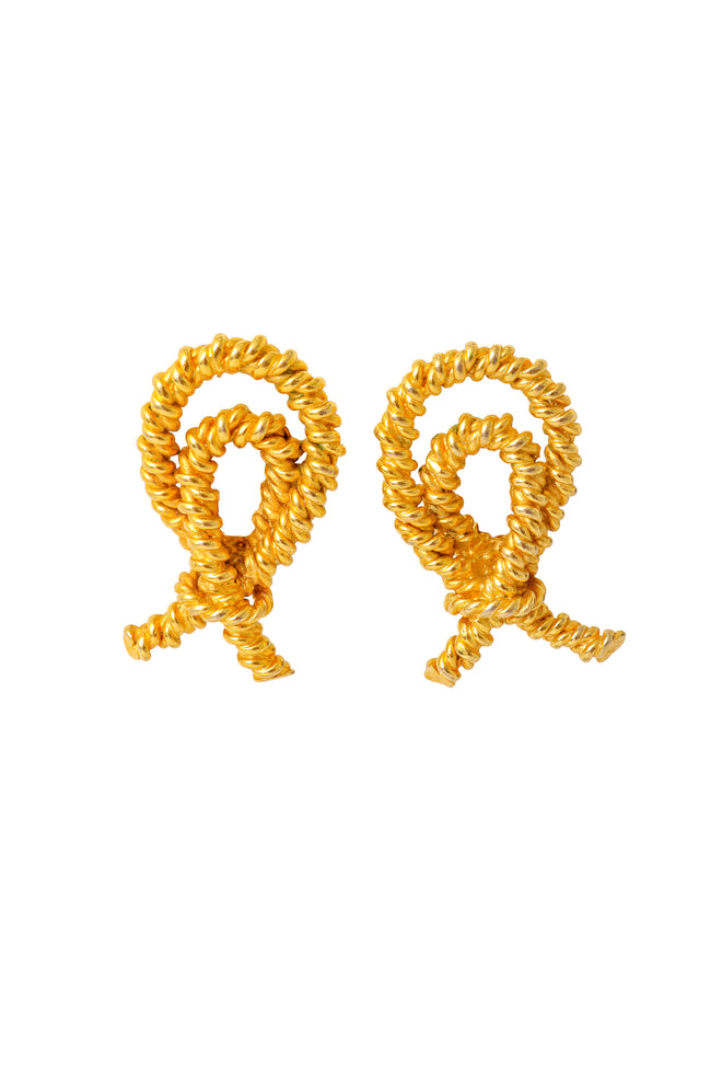 Rope knot clip-on earrings @ Recess LA