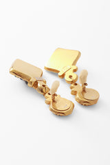  stone drop earrings by Jacky de G backs @ Recess LA