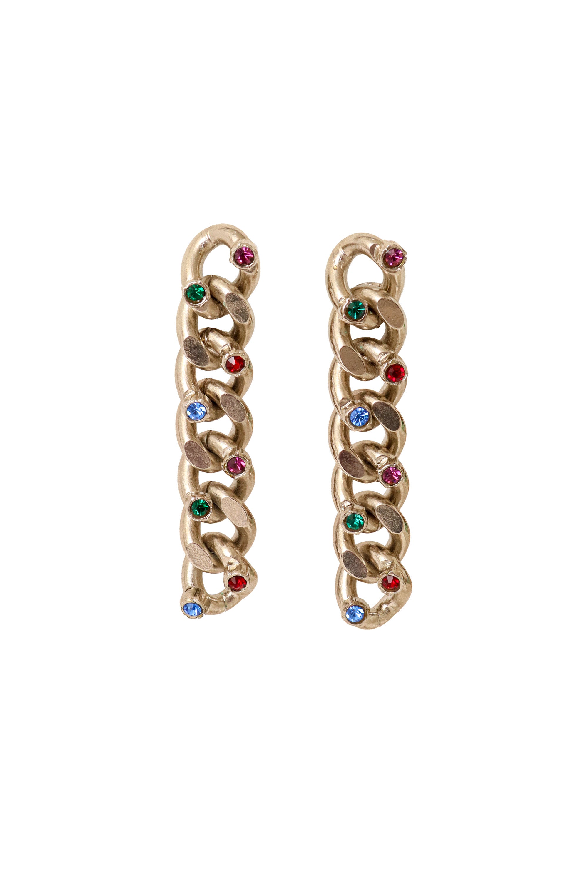 crystal chain earrings by Premier Etage @ Recess LA