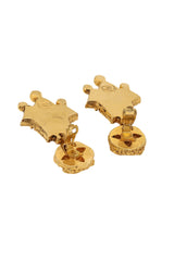 Vintage F.Volle Organic Shield Drop Earrings clips @ Recess LA
