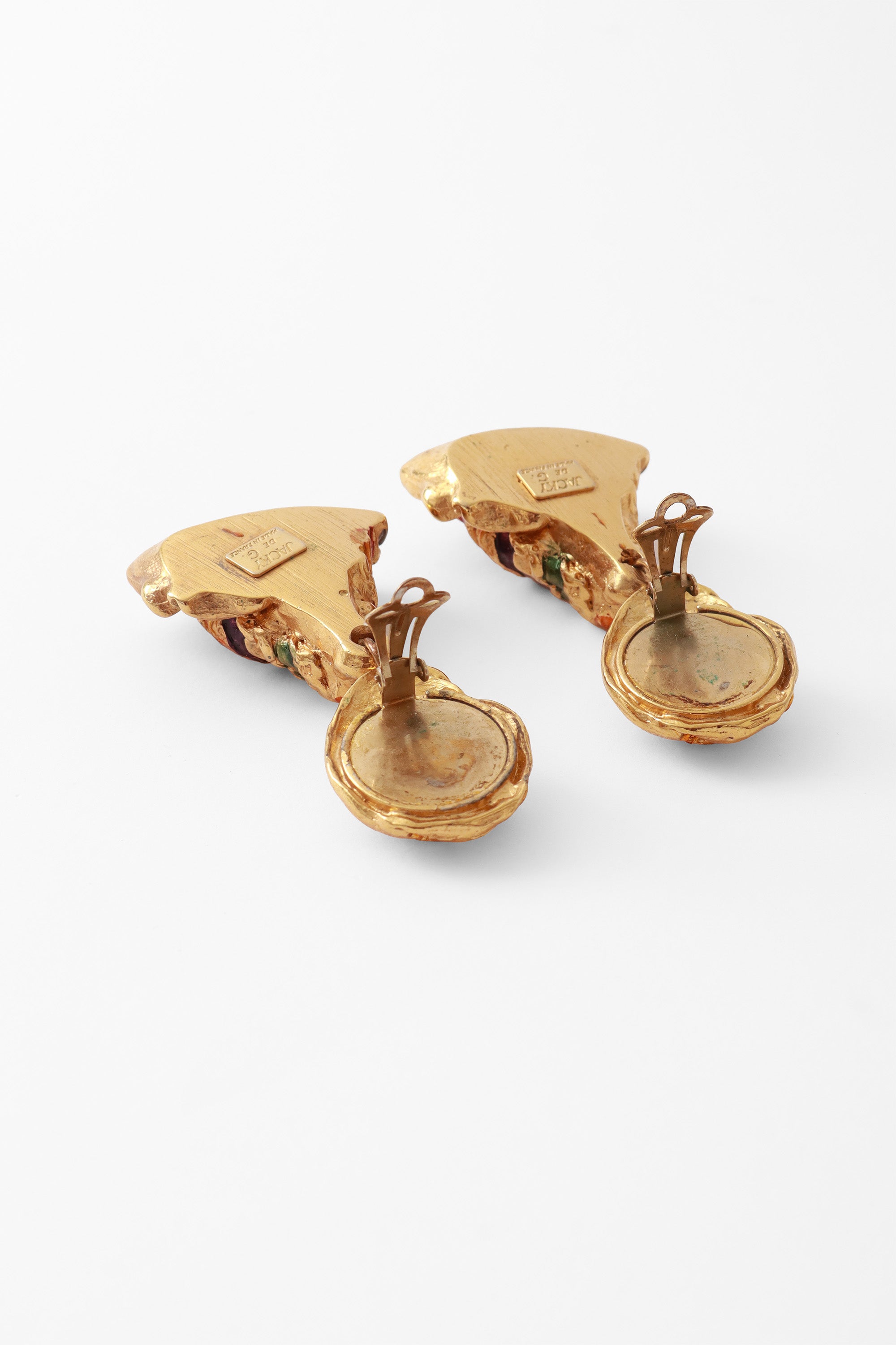 Striped Conch Drop Earrings