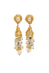 Pearl Bead Drop Conch Earrings @ Recess LA 