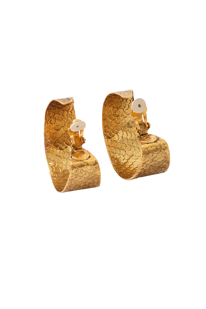 Hoop earrings by Premier Etage Paris backside clips open @ Recess La 
