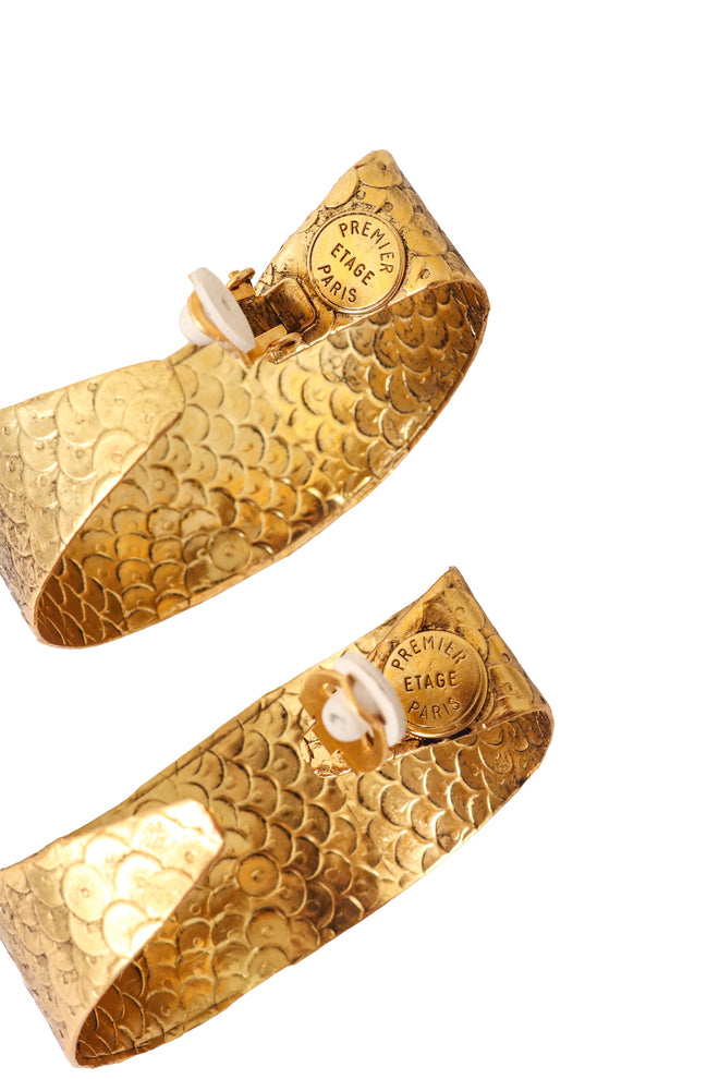 Hoop earrings by Premier Etage Paris signature clips open @ Recess LA 
