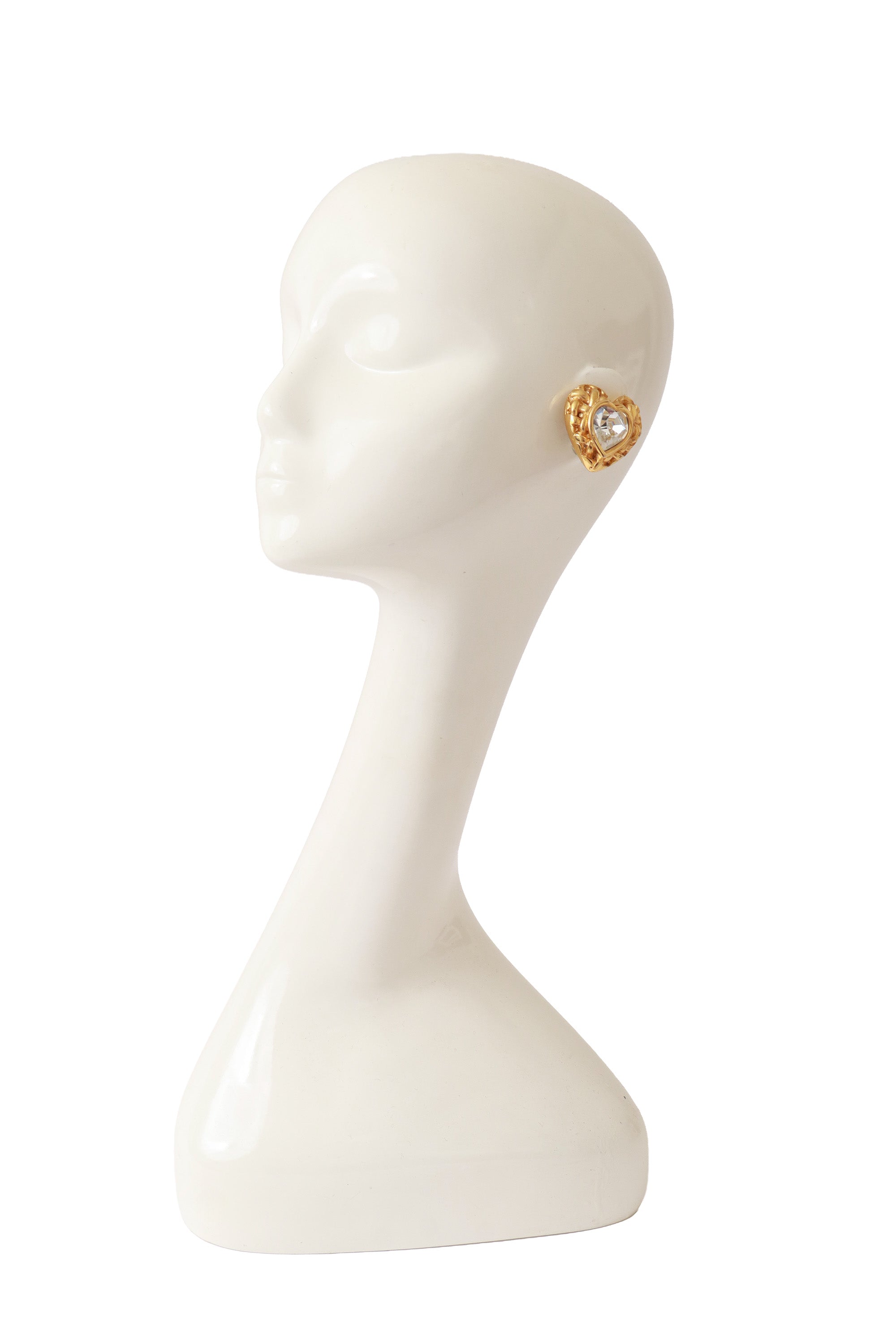 heart button earrings by Jacky De G on mannequin @ Recess LA