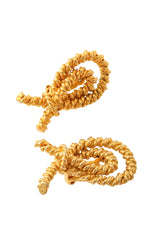 Rope knot clip-on earrings close @ Recess LA