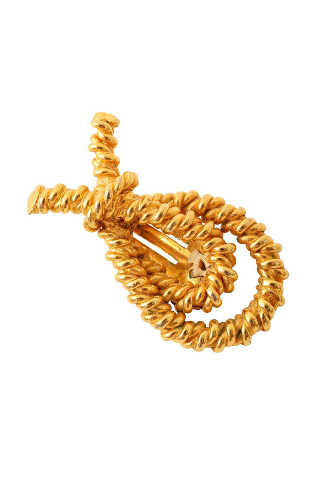 Rope knot clip-on earrings tarnish @ Recess LA