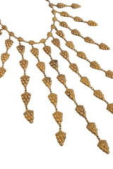 Unsigned Vintage Grape Fringe Bib Necklace closeup @ Recess LA