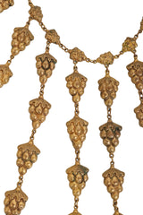 Unsigned Vintage Grape Fringe Bib Necklace zoom on tarnishing @ Recess LA