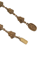 Unsigned Vintage Grape Fringe Bib Necklace clasp @ Recess LA
