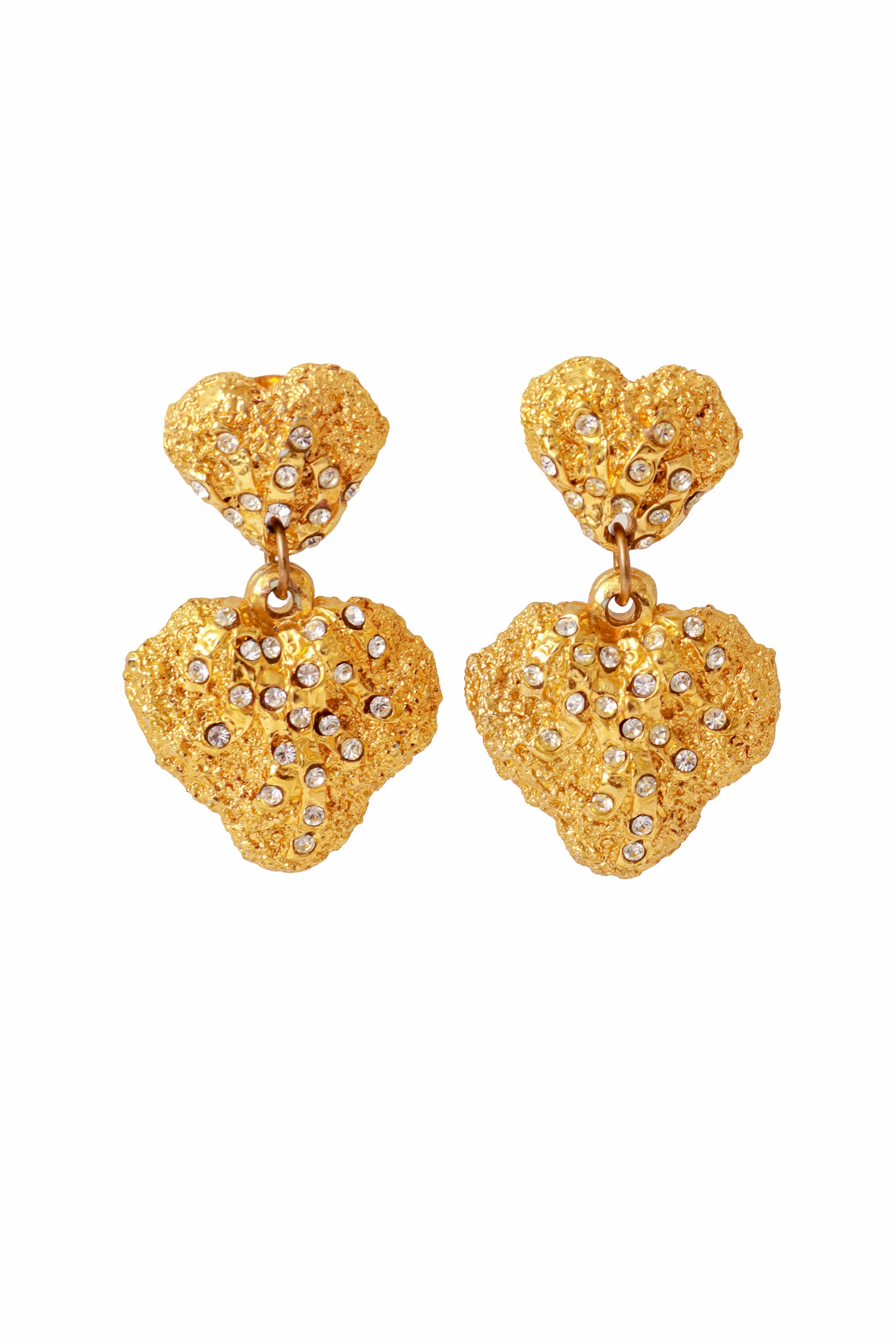 heart drop earrings by Jacky De G @ Recess LA
