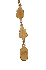 Unsigned Vintage Grape Fringe Bib Necklace china signature @ Recess LA
