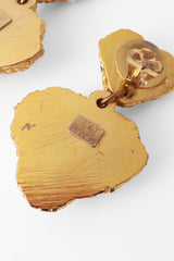 heart drop earrings by Jacky De G cartouche @ Recess LA