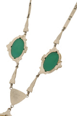 Unsigned Vintage Art Deco Glass Drop back of Necklace @ Recess LA