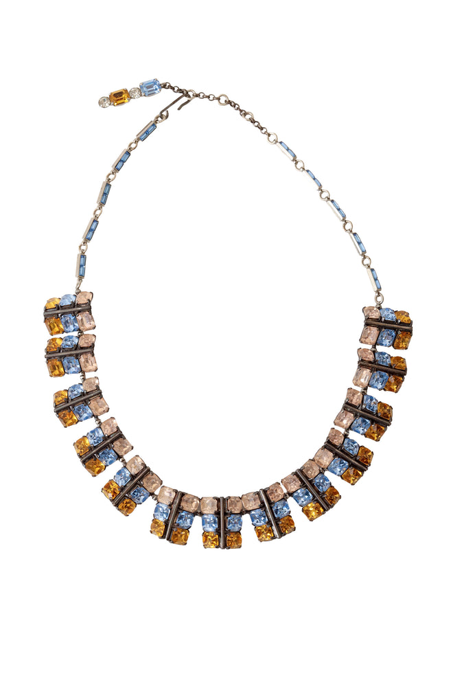 geometric crystal collar necklace @ Recess LA