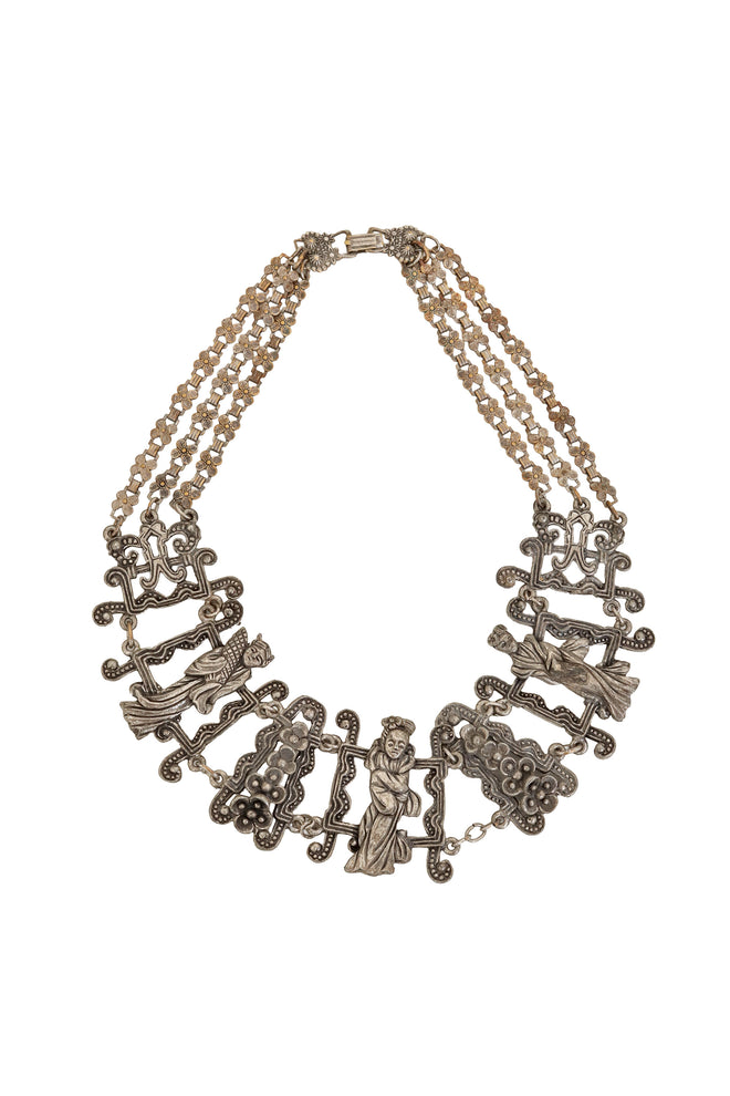 Vintage Figural Chinoiserie Collar Necklace @ Recess LA