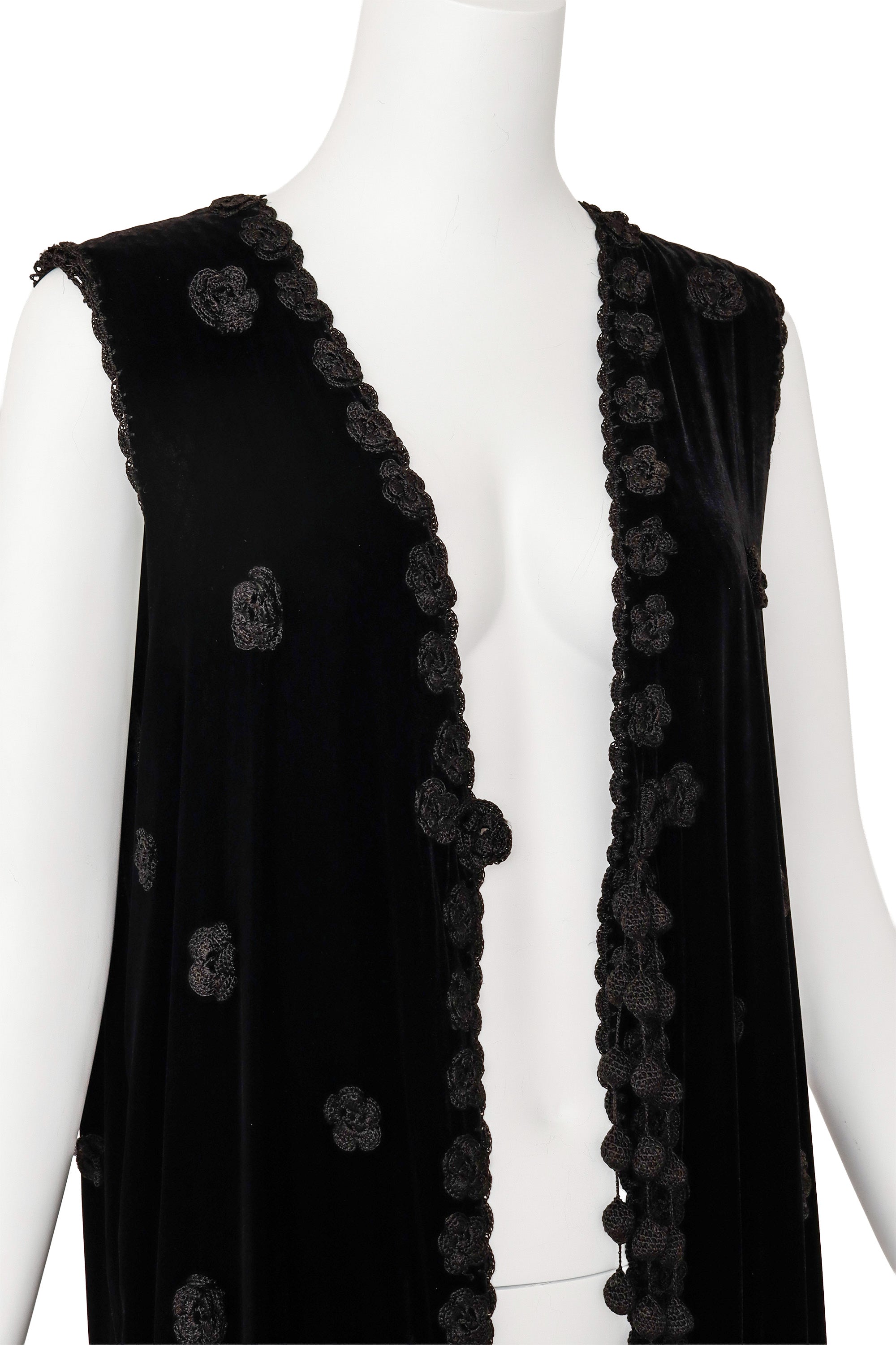 fringe vest by Moschino on mannequin close @ Recess LA