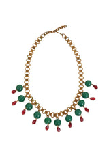 Vintage Ball Bead Fringe Collar Necklace @ Recess LA