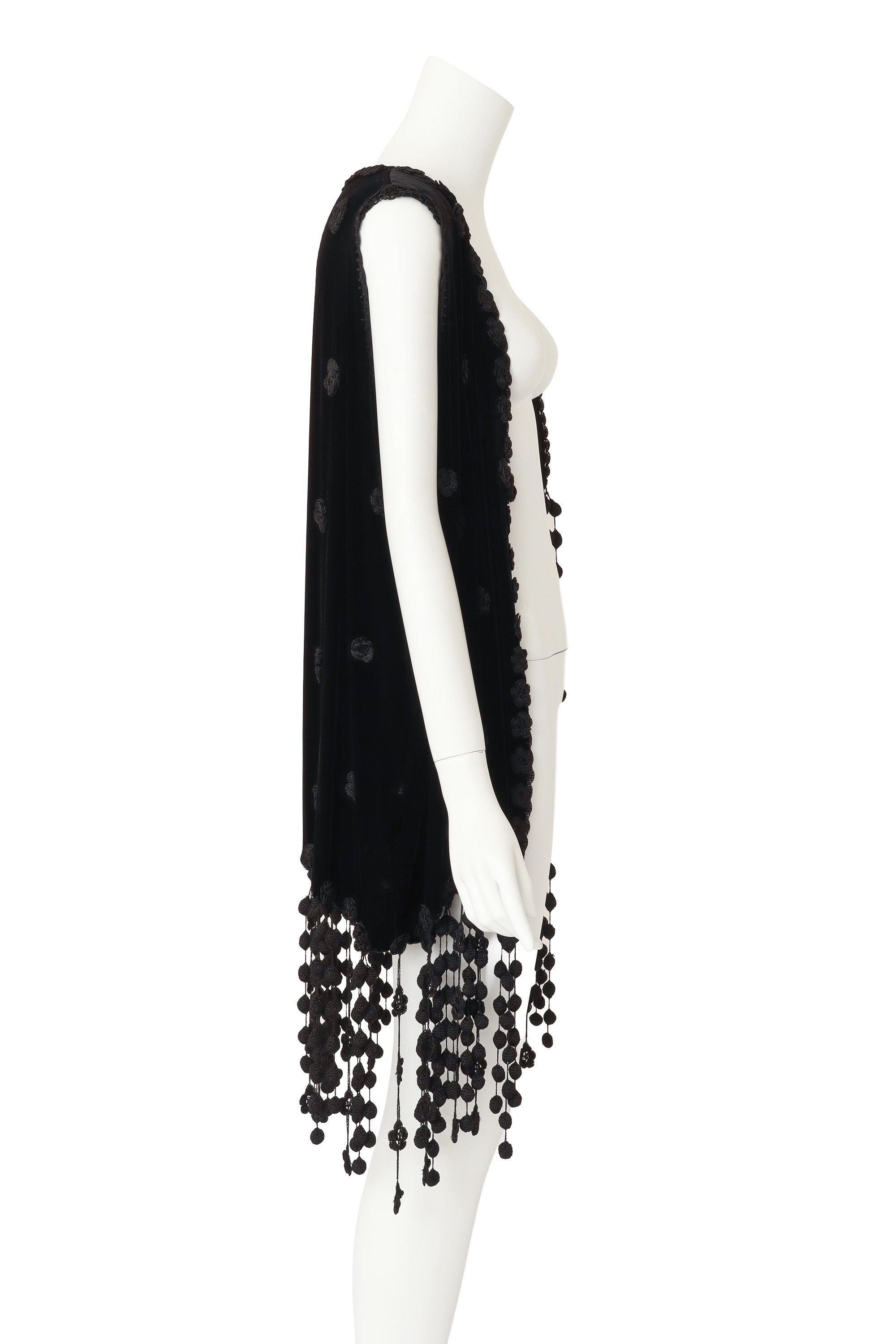 fringe vest by Moschino on mannequin side @ Recess LA