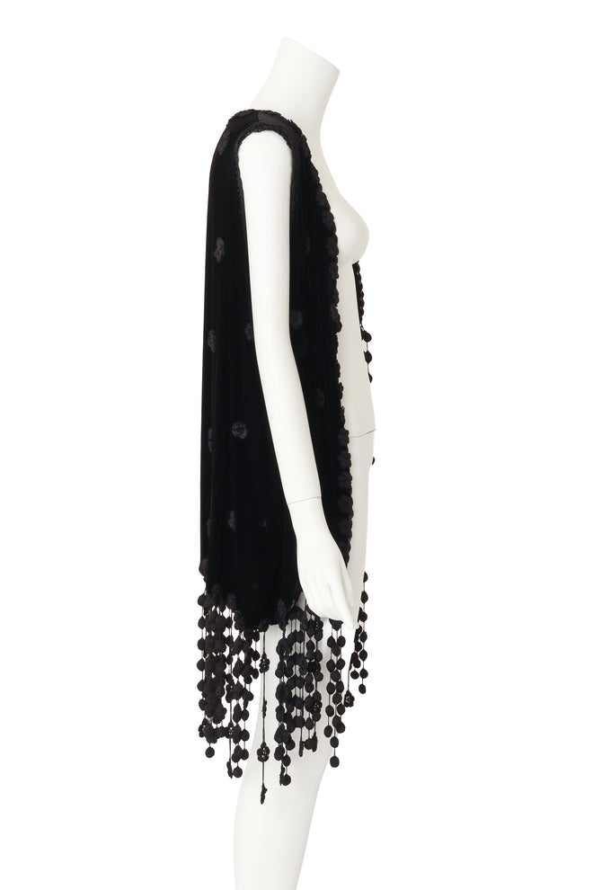 fringe vest by Moschino on mannequin side @ Recess LA