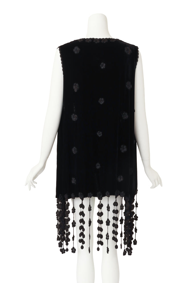 fringe vest by Moschino on mannequin back @ Recess LA