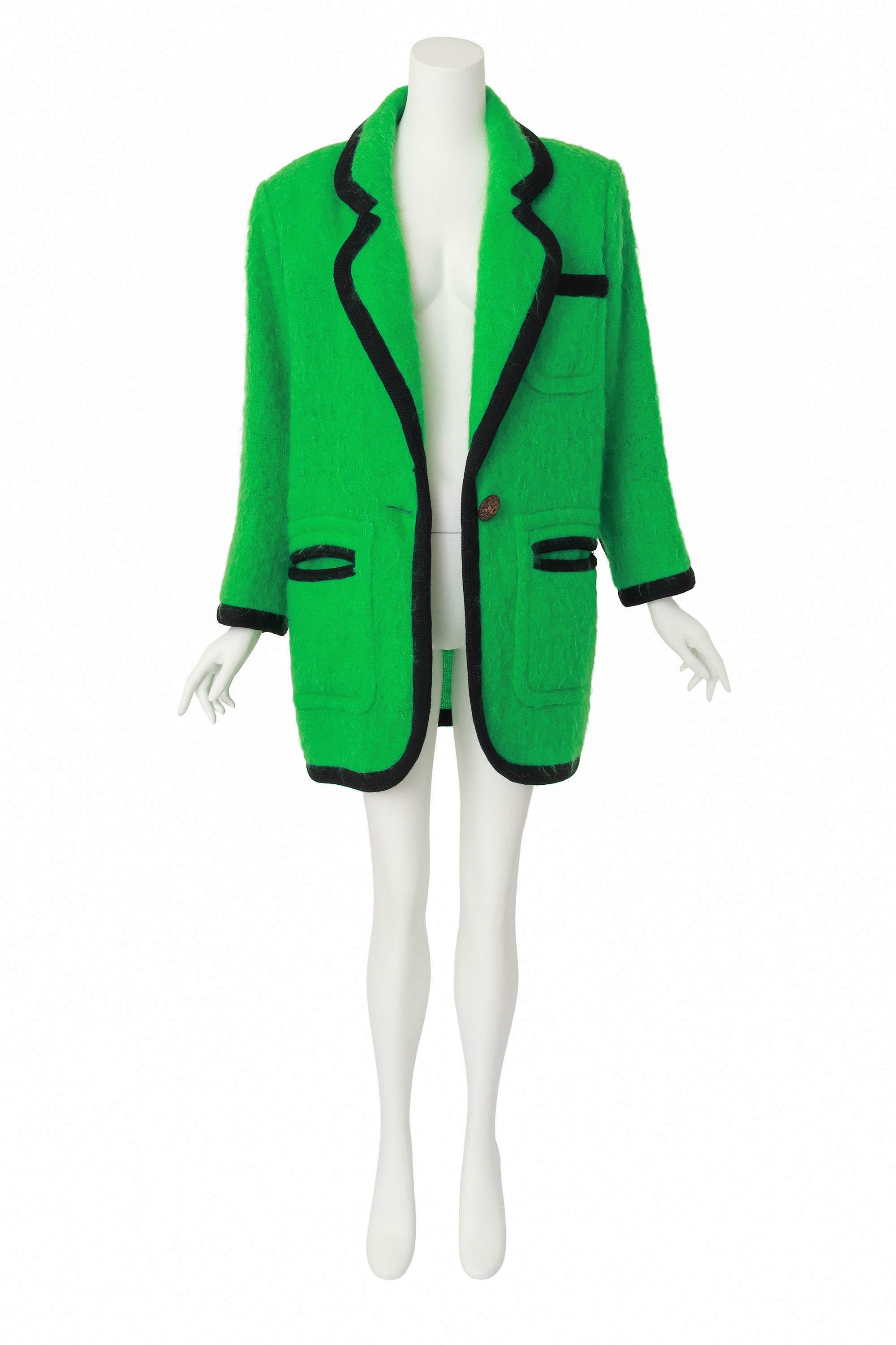 mohair jacket by Yves Saint Laurent on mannequin open @ Recess LA