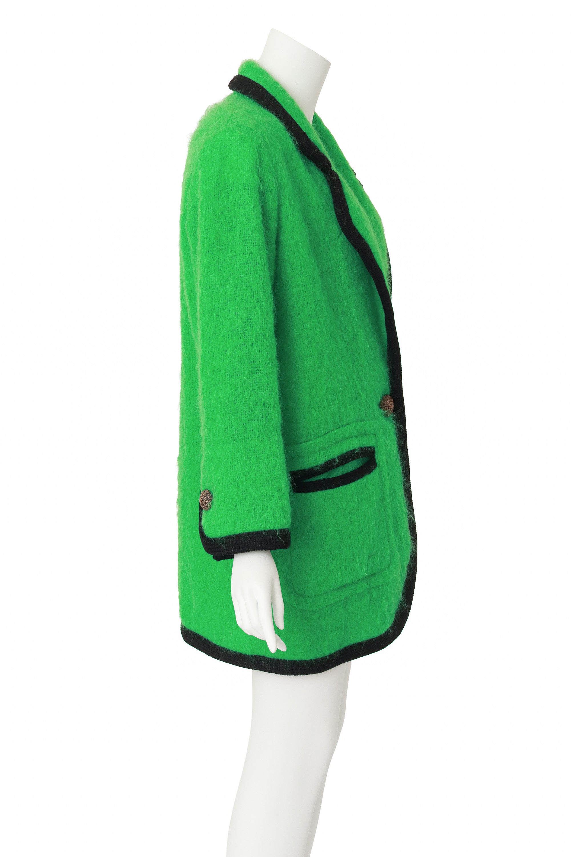 mohair jacket by Yves Saint Laurent on mannequin side @ Recess LA