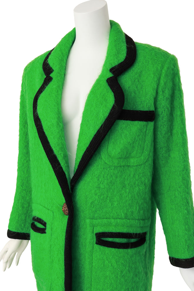 mohair jacket by Yves Saint Laurent on mannequin close @ Recess LA