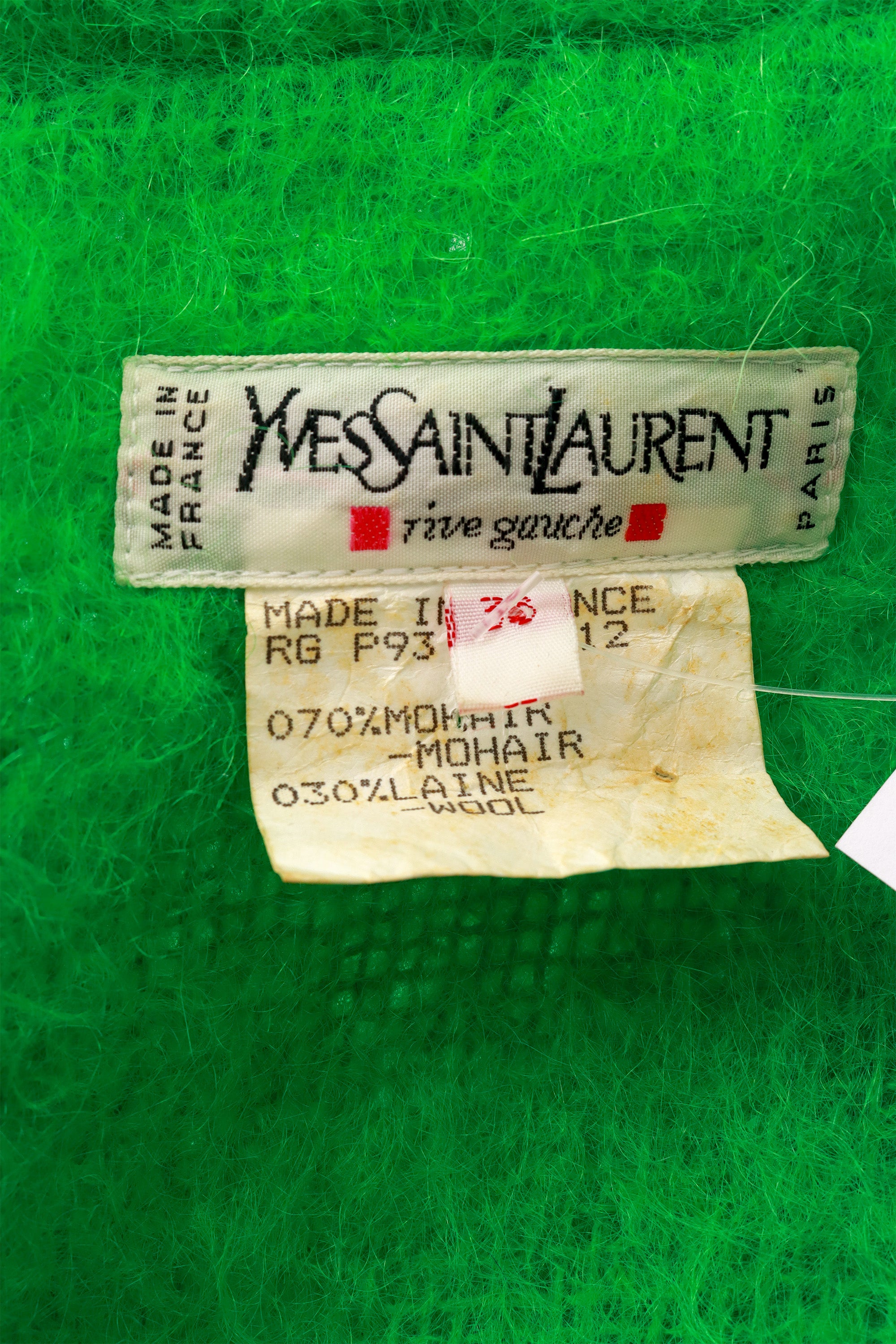 mohair jacket by Yves Saint Laurent label @ Recess LA