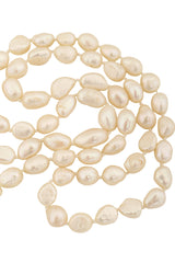 Vintage Organic Pearl Sautoir Necklace pearls close @ Recess LA