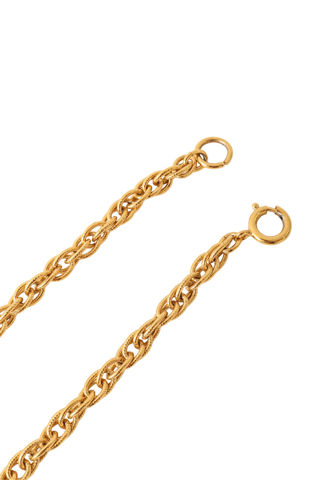 Geometric pendant necklace by Trifari ends @ Recess LA