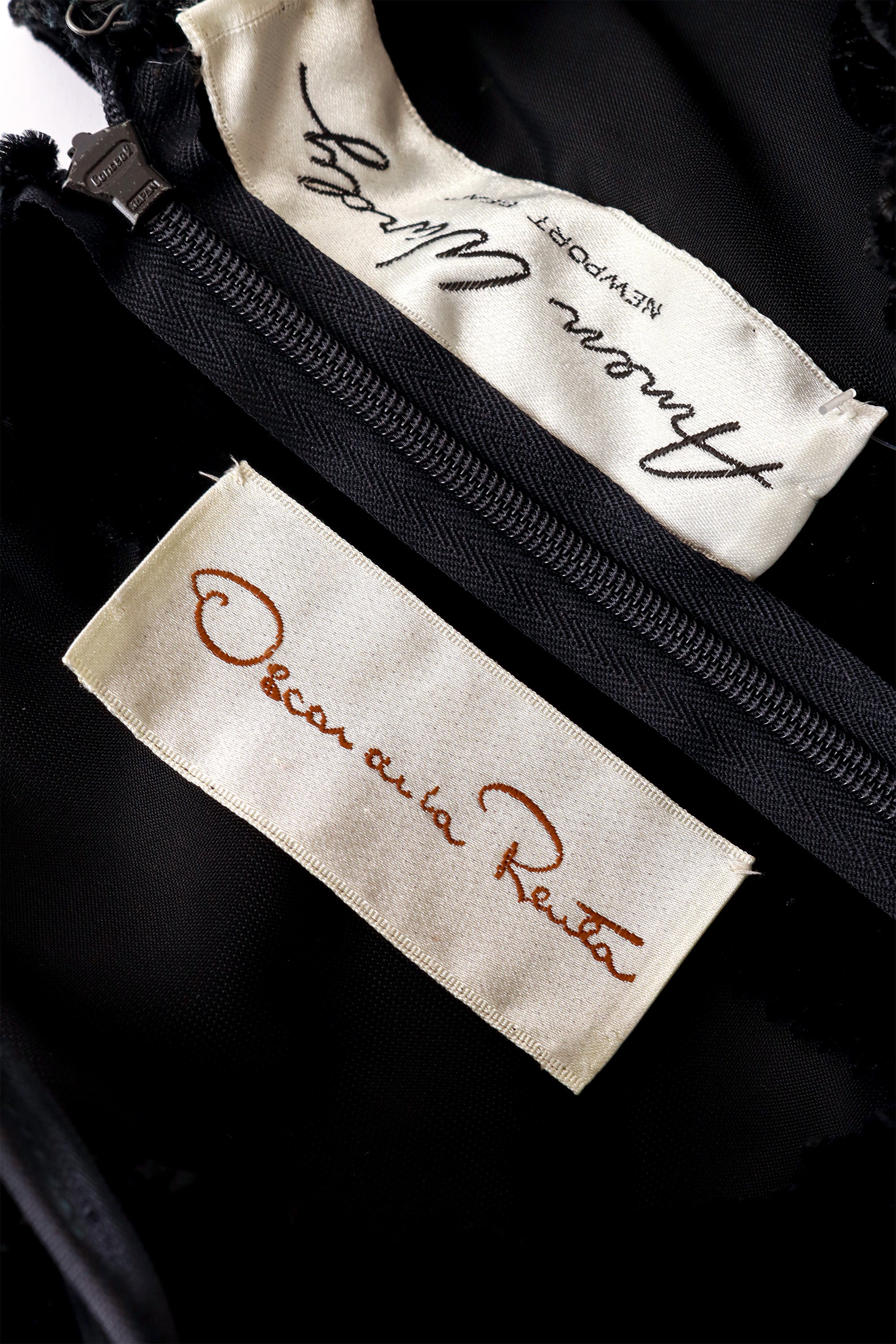 velvet evening dress by Oscar de la Renta label @ Recess LA